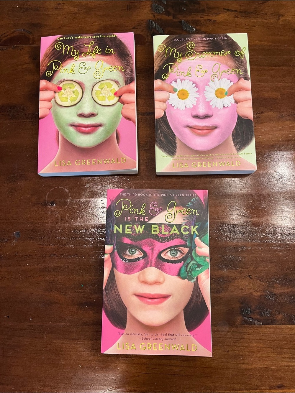 My Life in Pink and Green series by Lisa Greenwald, paperback